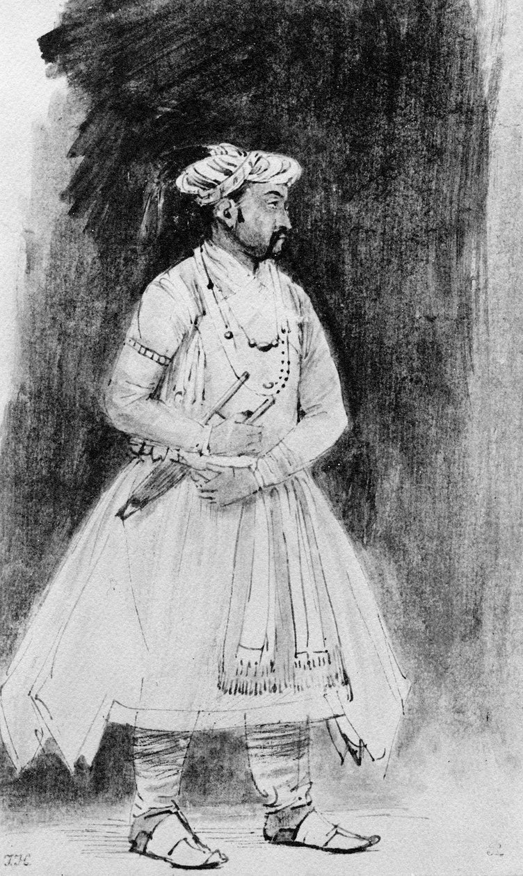 Mogul nemes, 1659 körül (toll, tinta és mosás papíron) alkotó: Rembrandt van Rijn