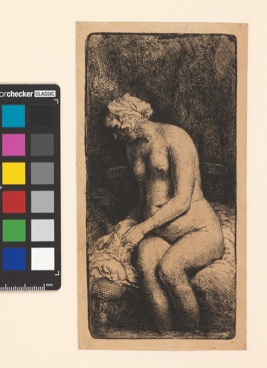 Kr.u.12.39-162 Fürdő nő, 1658 alkotó: Rembrandt van Rijn