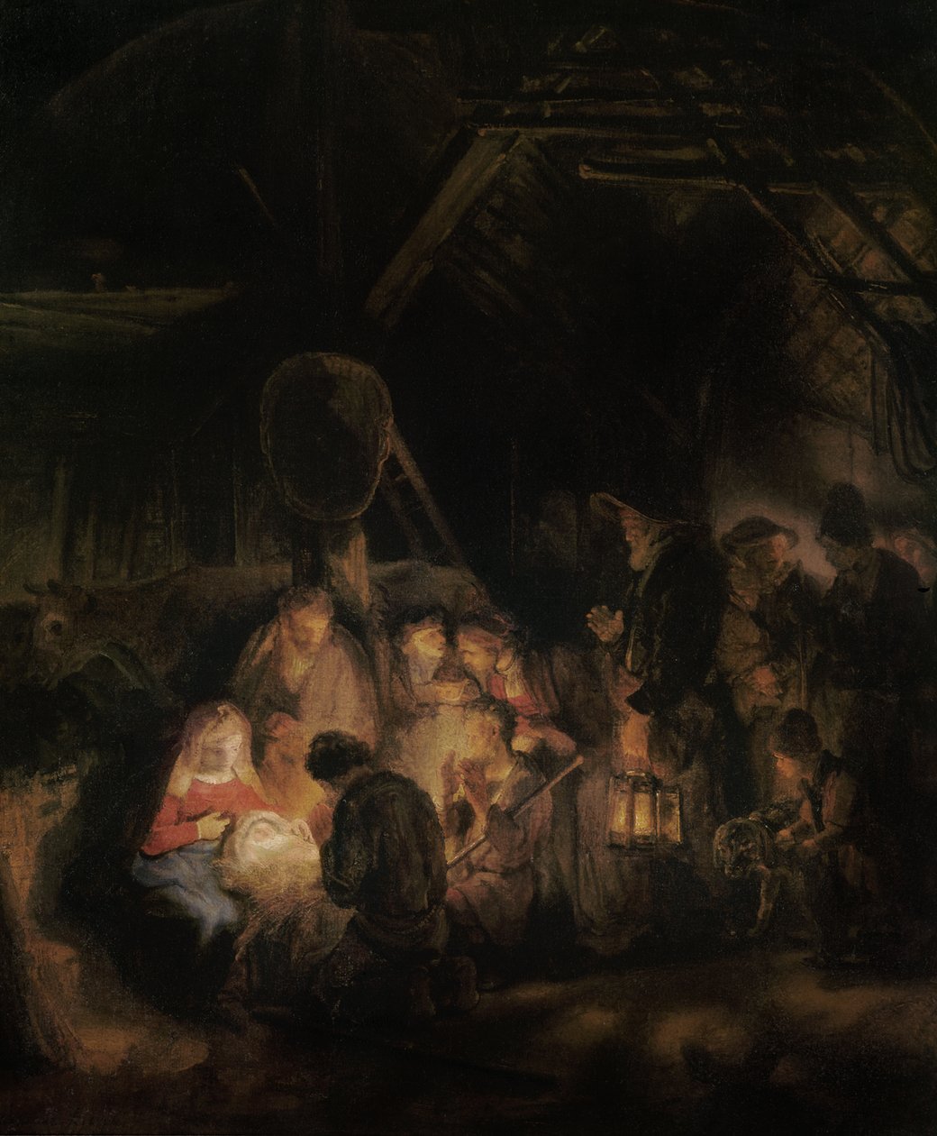 Pásztorok imádása, 1646 alkotó: Rembrandt van Rijn