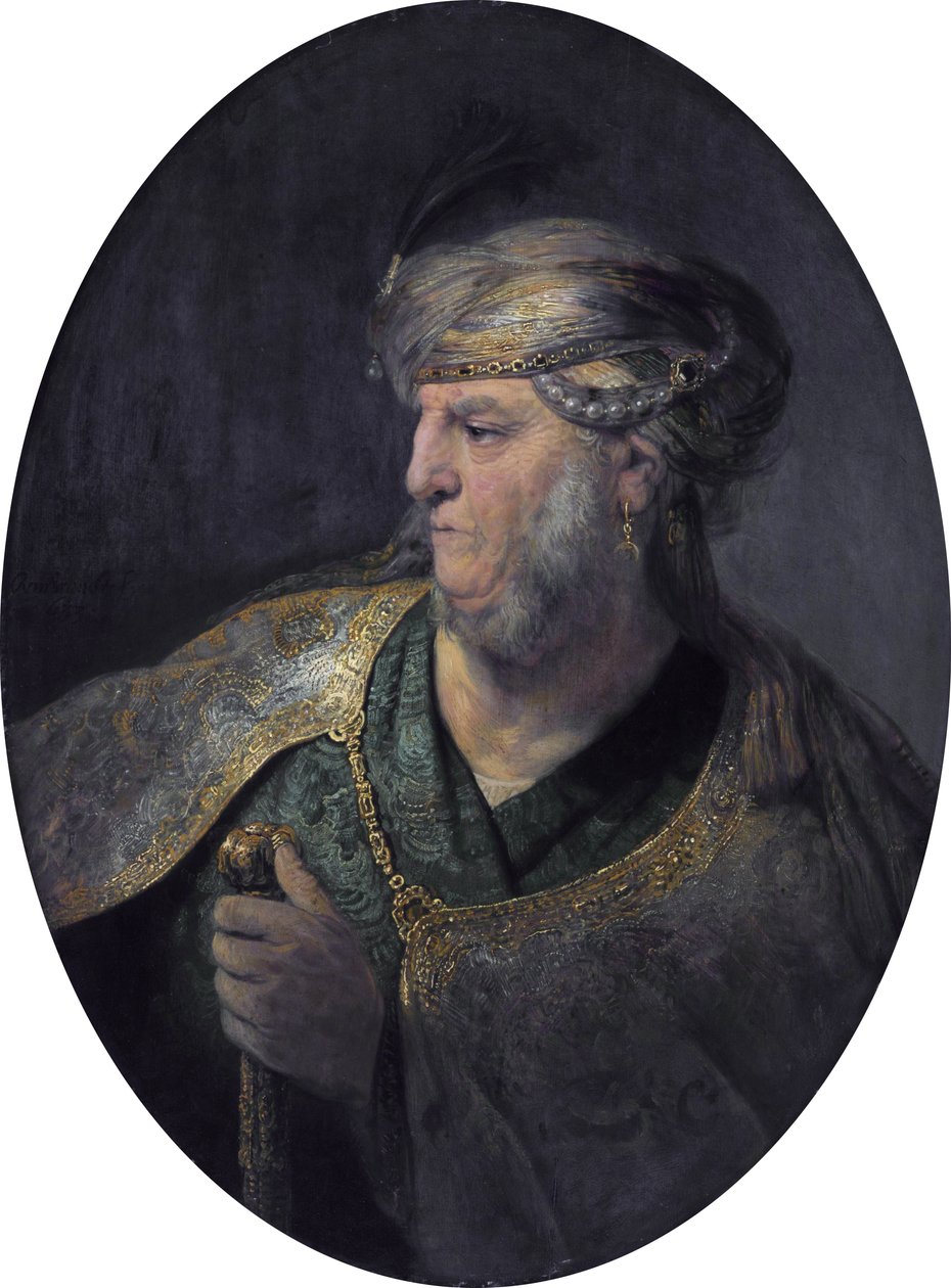 Keleti ruhás férfi mellszobra alkotó: Rembrandt van Rijn