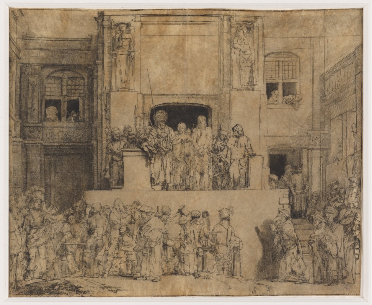 Krisztus bemutatva a népnek alkotó: Rembrandt van Rijn