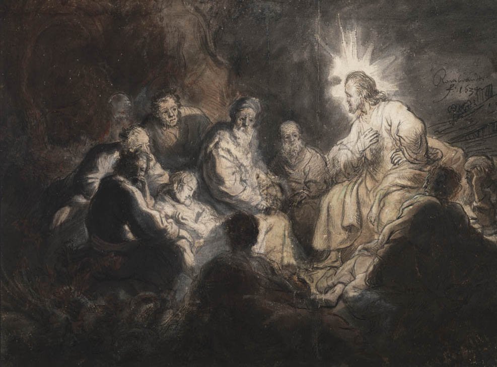Krisztus és tanítványai a Getszemáni kertben alkotó: Rembrandt van Rijn