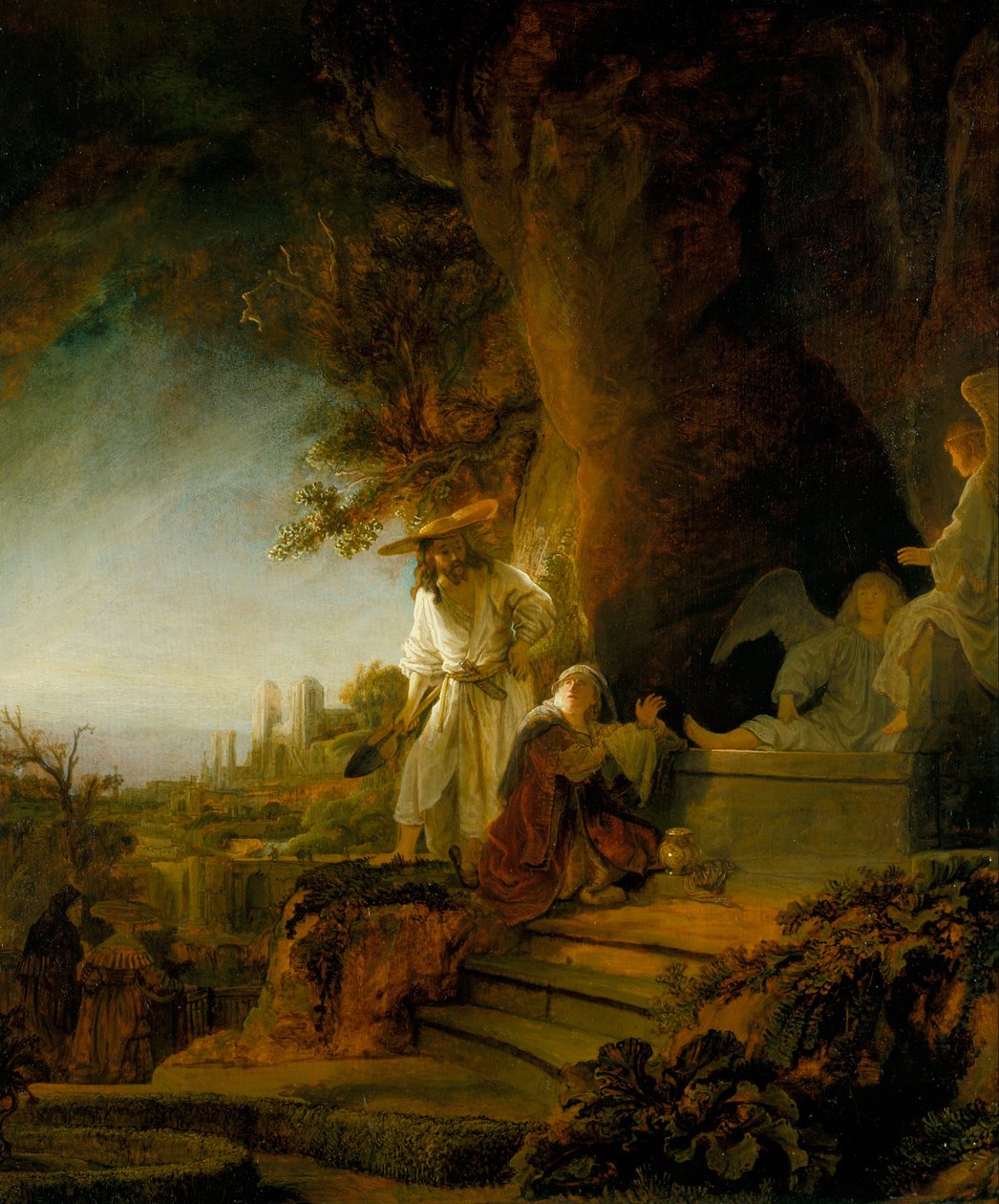 Krisztus és Szent Mária Magdolna a sírnál alkotó: Rembrandt van Rijn