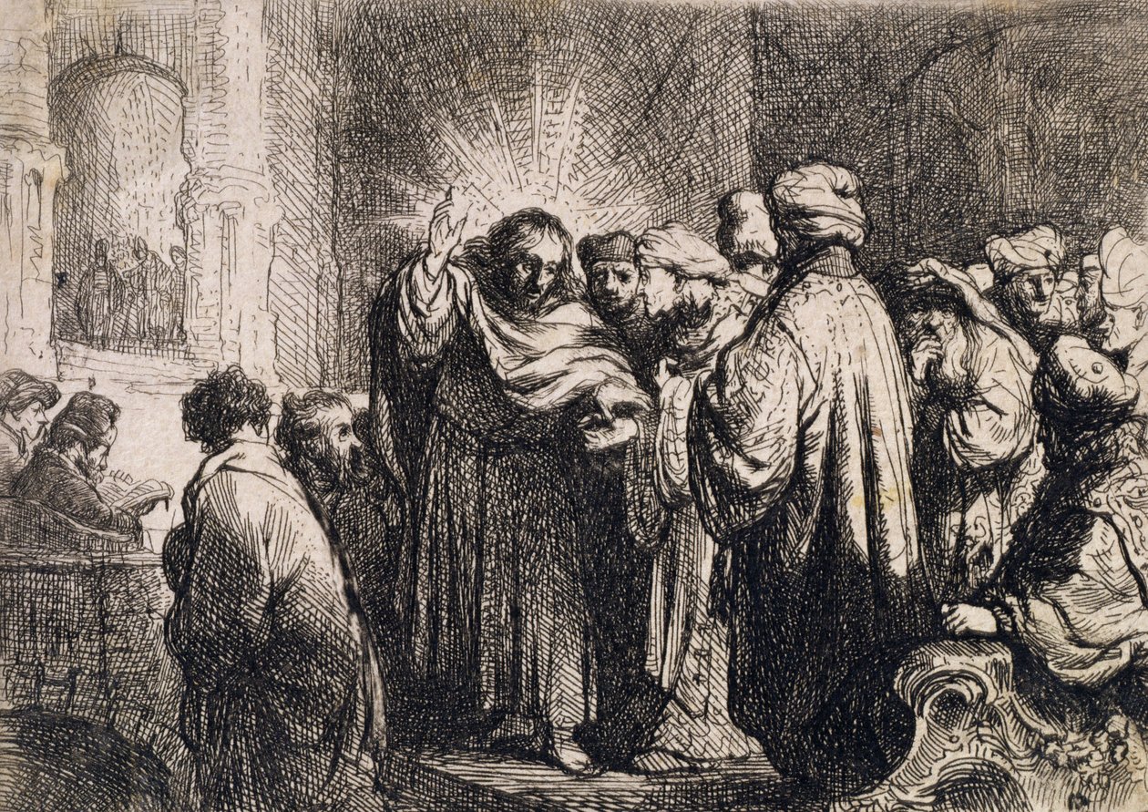 Krisztus a vénekkel, Michael Faraday albumából alkotó: Rembrandt van Rijn