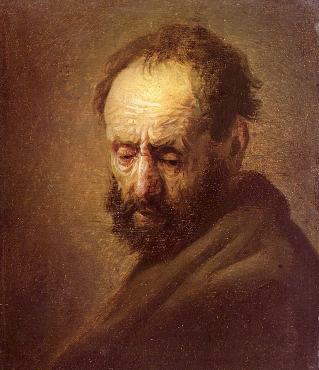 Szakállas ember feje alkotó: Rembrandt van Rijn