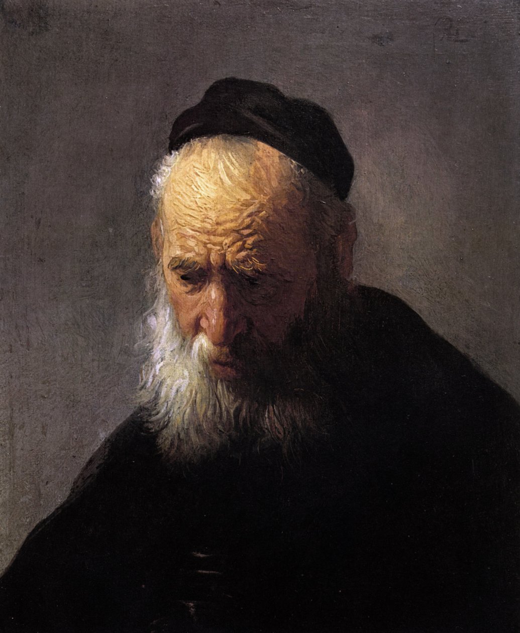 Egy idős ember feje alkotó: Rembrandt van Rijn