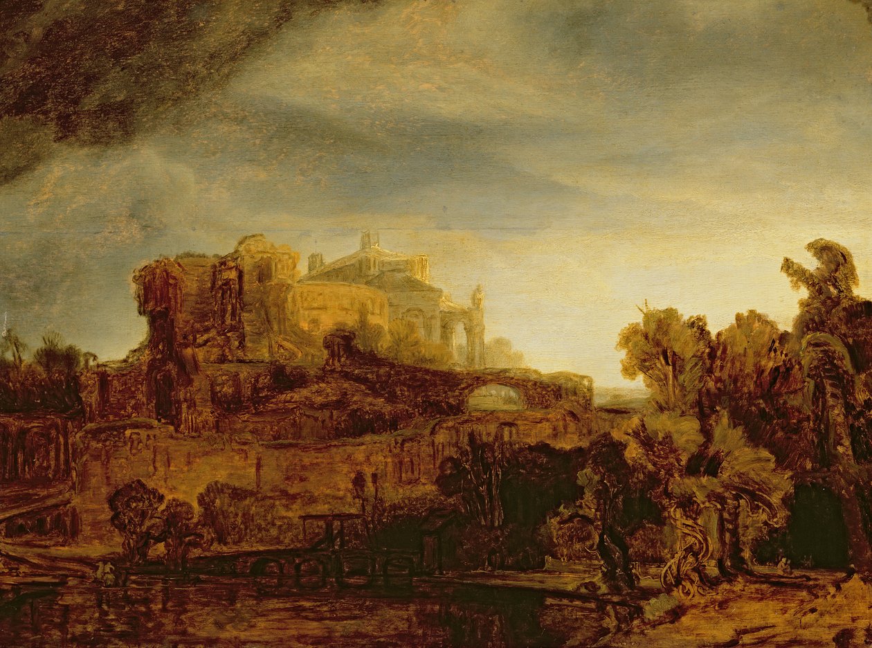 Táj kastélyral alkotó: Rembrandt van Rijn