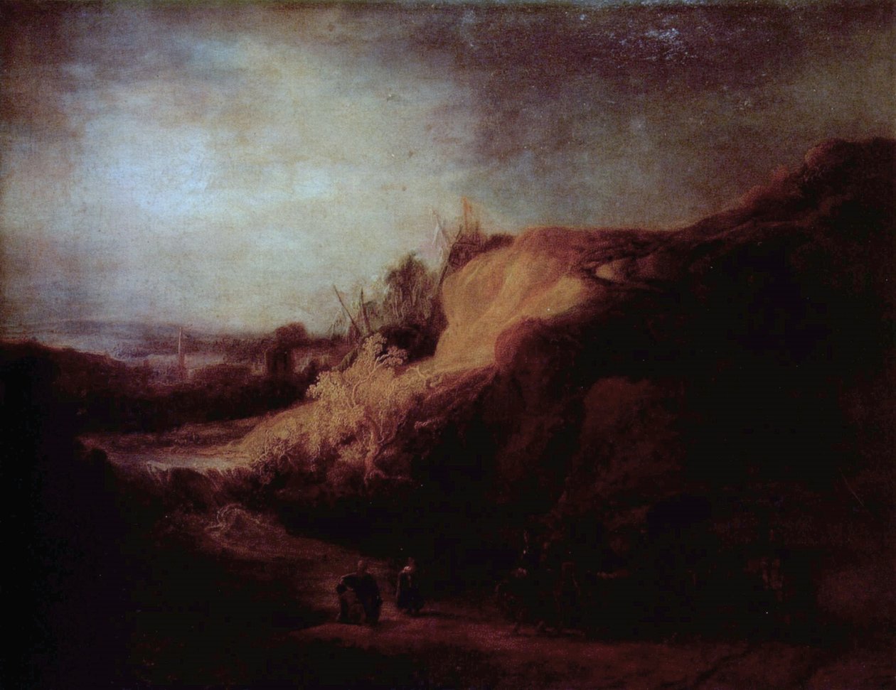 Táj az Eunuch keresztségével alkotó: Rembrandt van Rijn