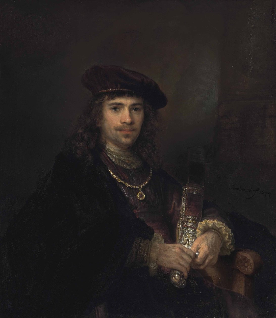 Férfi karddal alkotó: Rembrandt van Rijn