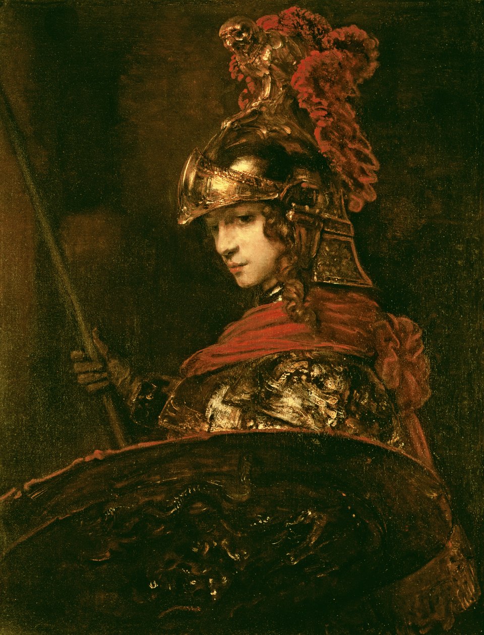 Pallas Athéné (páncélban) alkotó: Rembrandt van Rijn