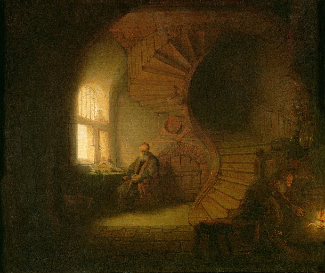 Filozófus, elmélkedő alkotó: Rembrandt van Rijn