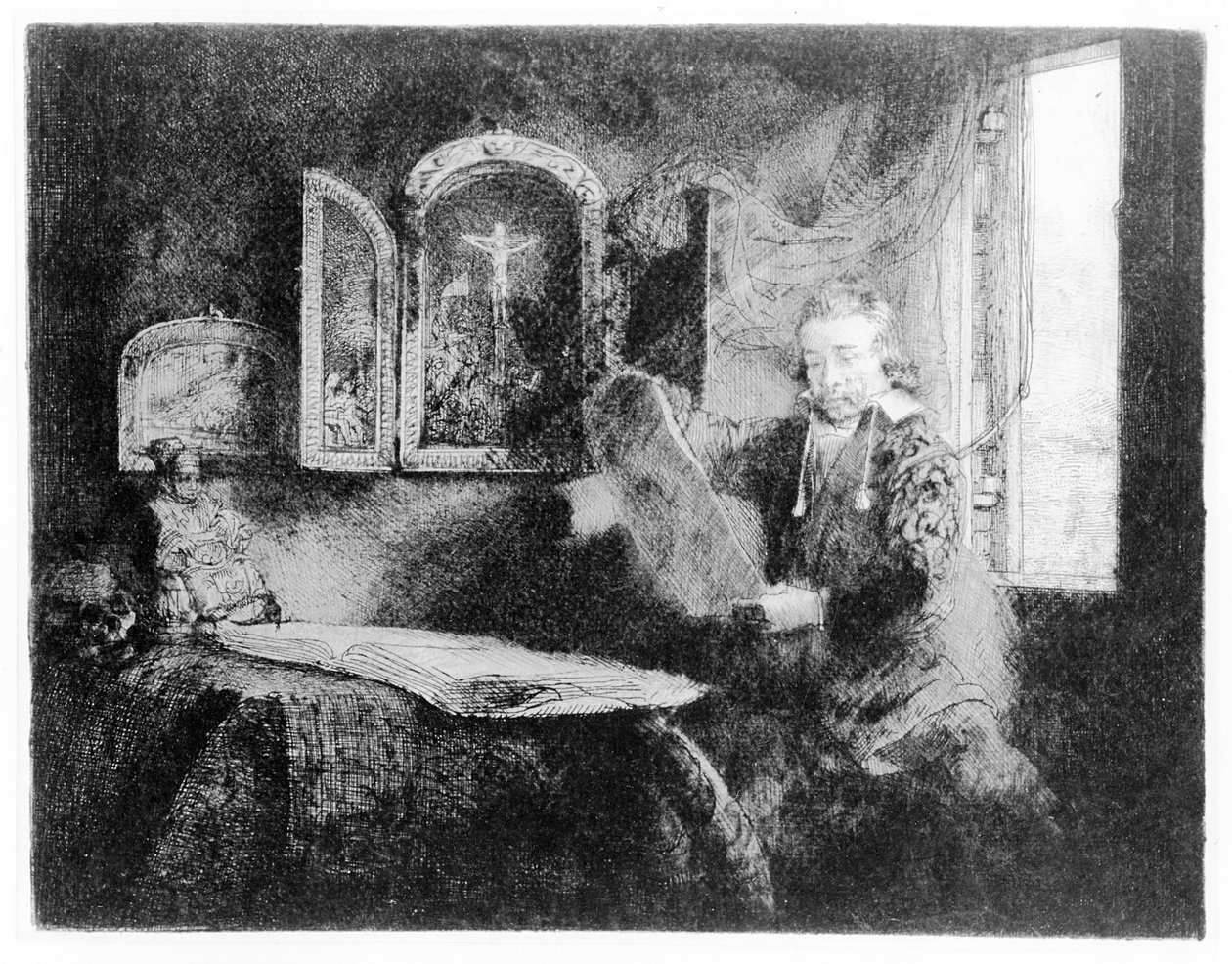 Abraham Francen portréja, 1657 körül alkotó: Rembrandt van Rijn