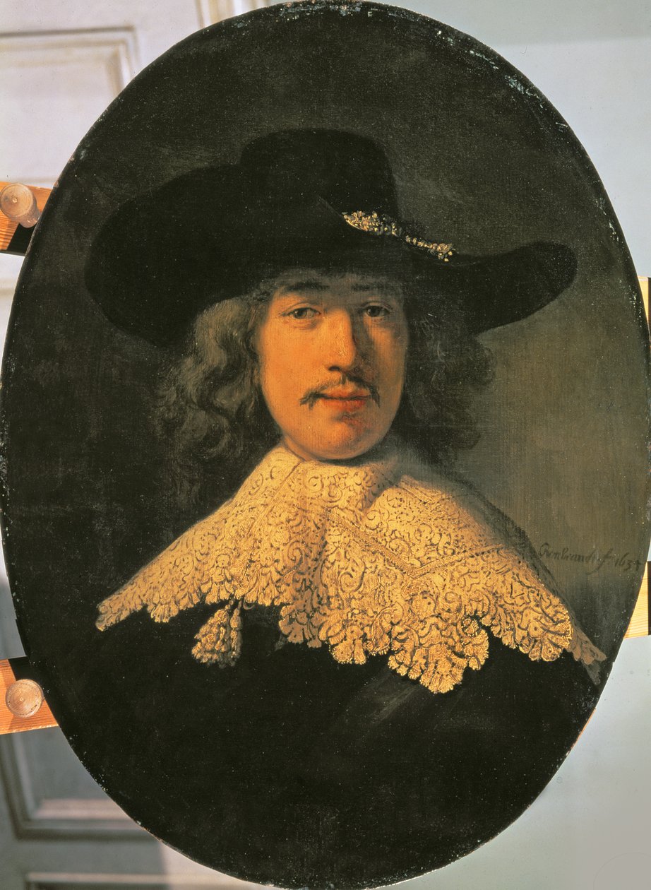Fiatal férfi portréja csipkegallérral, 1634 alkotó: Rembrandt van Rijn