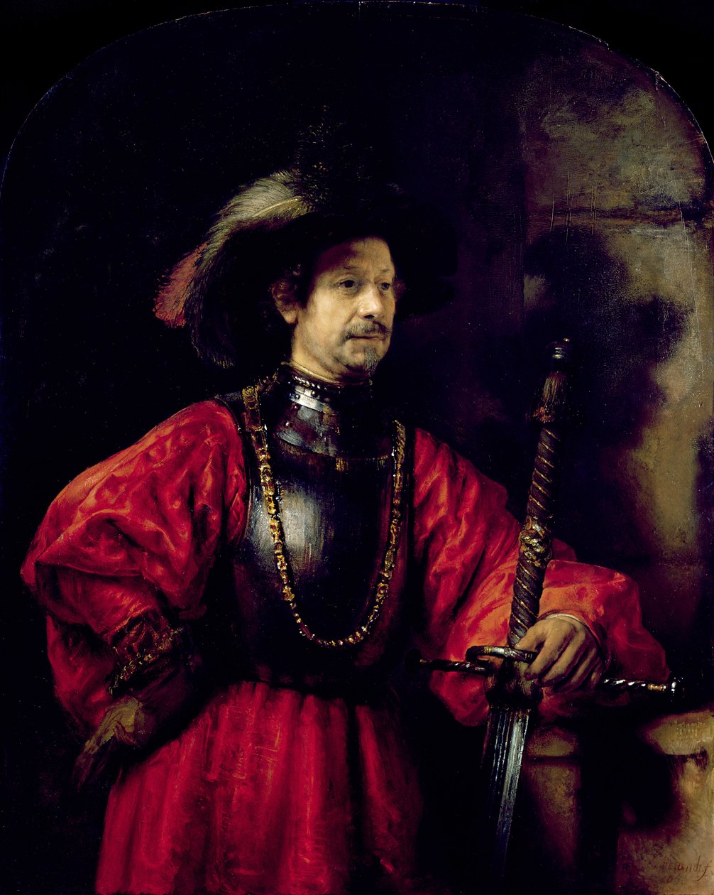 Katonaruhás férfi portréja, 1650 alkotó: Rembrandt van Rijn
