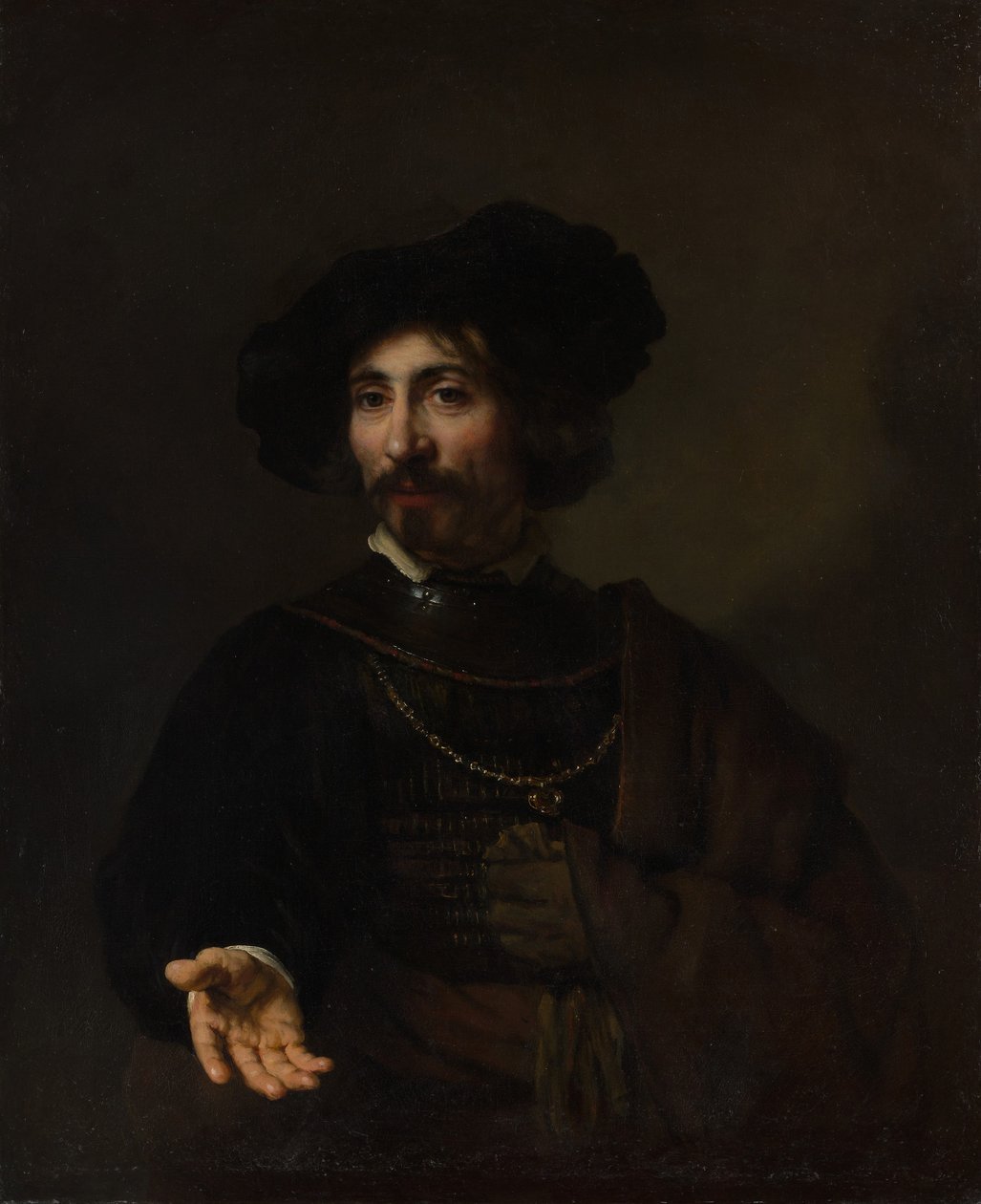 Egy férfi portréja acélszurdokkal alkotó: Rembrandt van Rijn