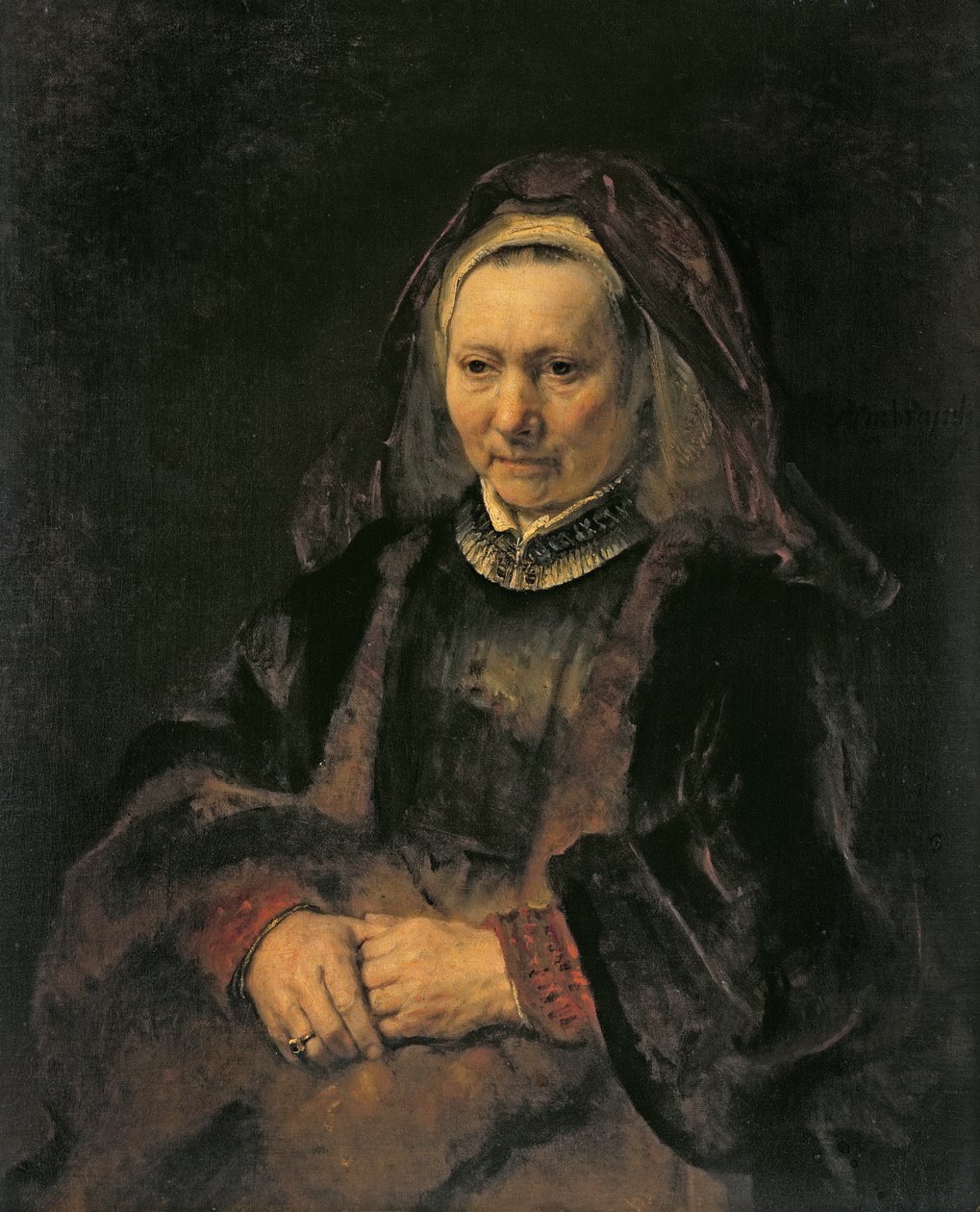 Idős nő portréja, c. 1650 alkotó: Rembrandt van Rijn