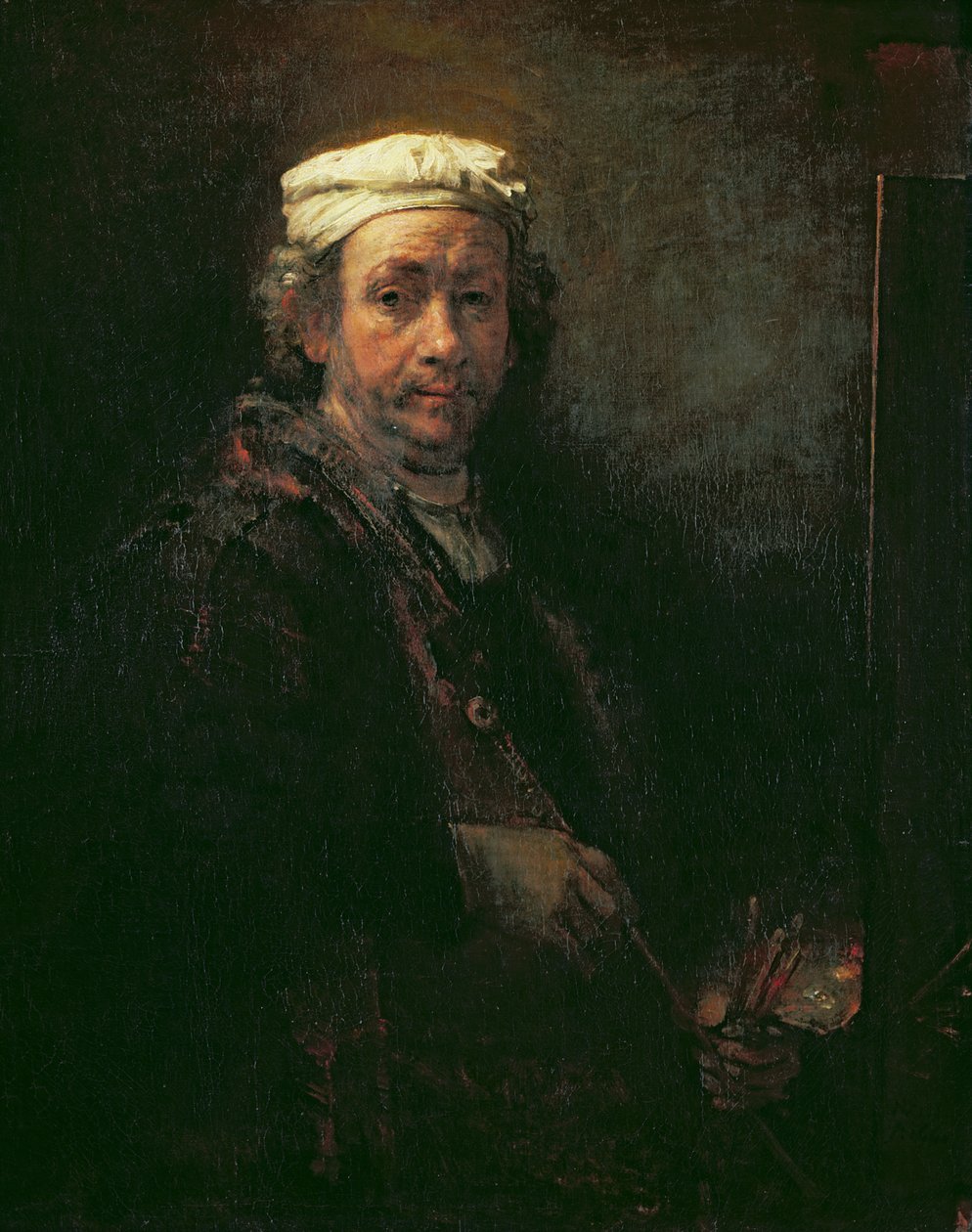 A művész portréja a festőállványánál, 1660 alkotó: Rembrandt van Rijn