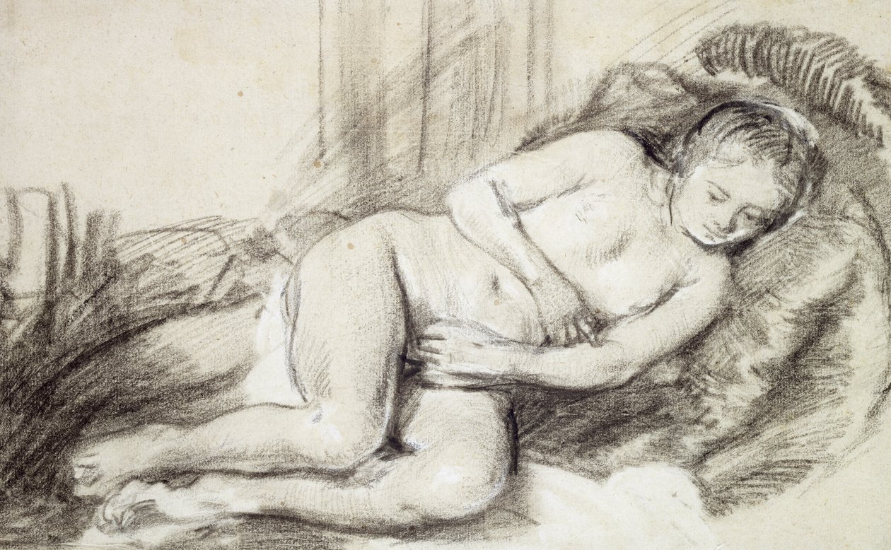 Fekvő női akt alkotó: Rembrandt van Rijn