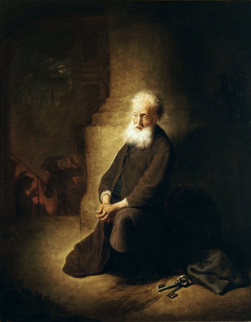 Bűnbánó Szent Péter. alkotó: Rembrandt van Rijn