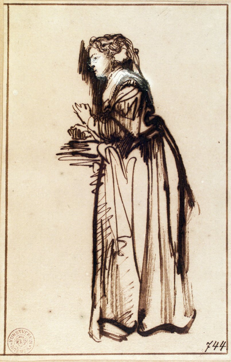 Saskia a WC -jében alkotó: Rembrandt van Rijn