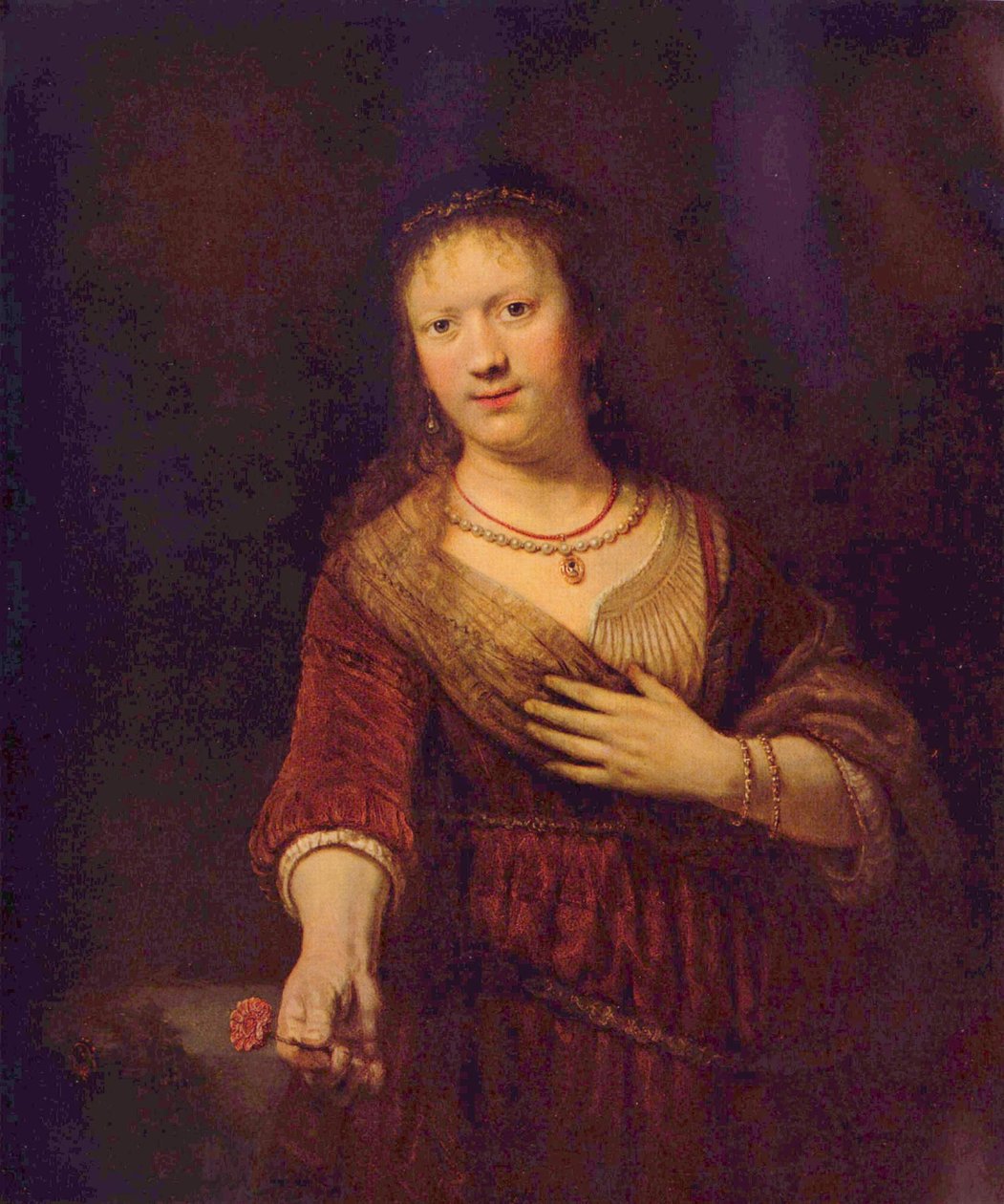 Uylenburgh -i Saskia, mint Flóra alkotó: Rembrandt van Rijn