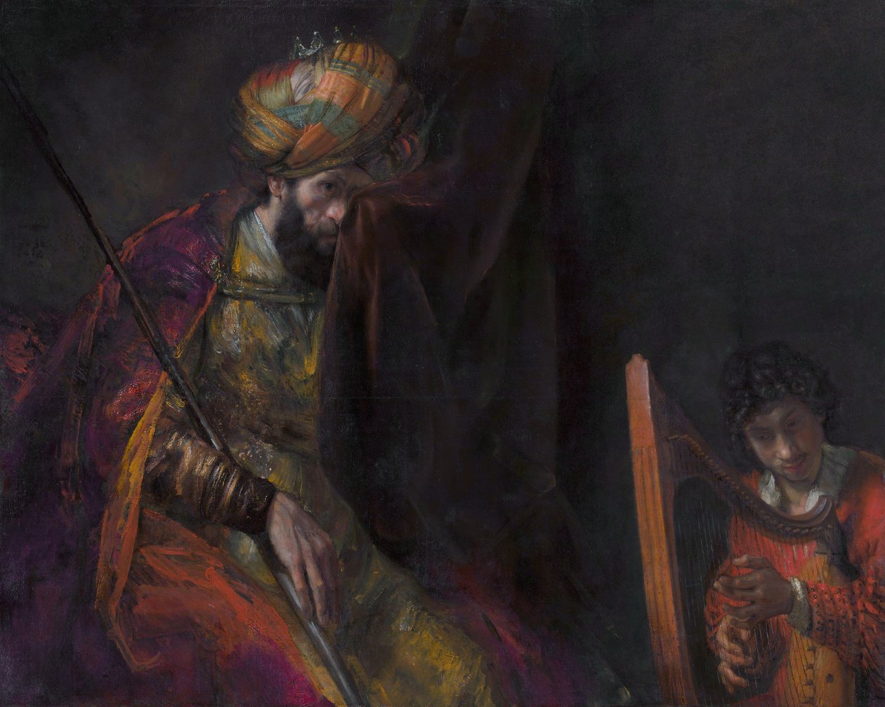 Saul és Dávid alkotó: Rembrandt van Rijn