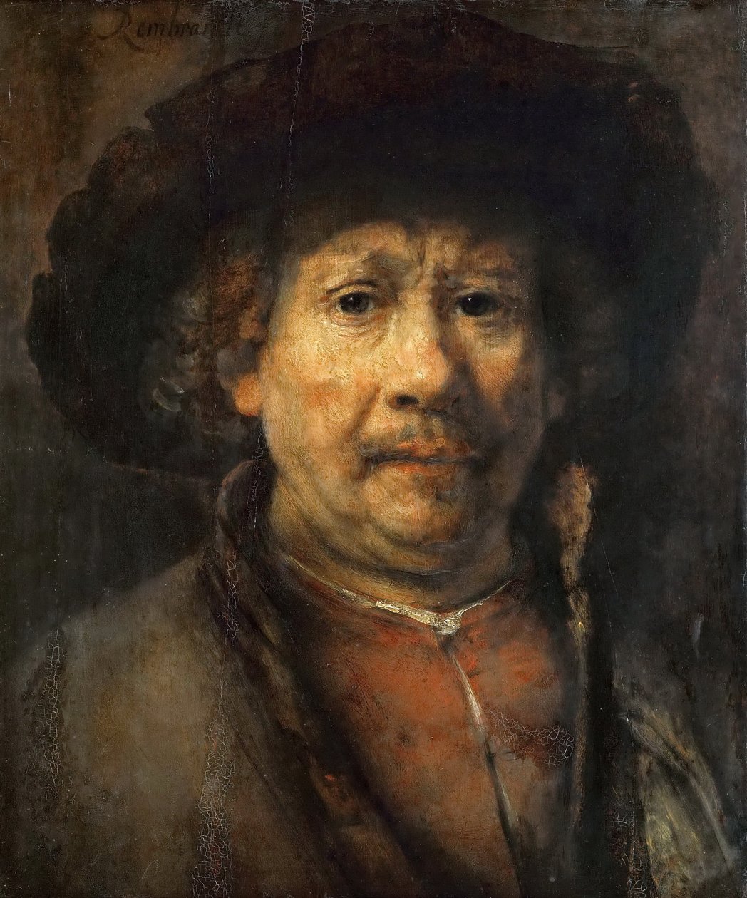 Önarckép Berettel alkotó: Rembrandt van Rijn