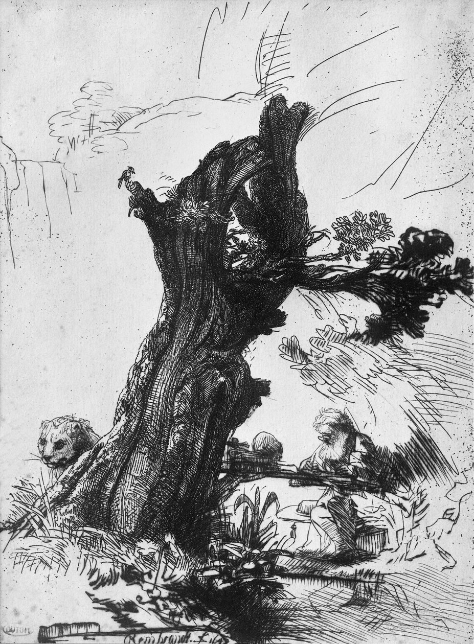 Szent Jeromos írás, 1648 alkotó: Rembrandt van Rijn