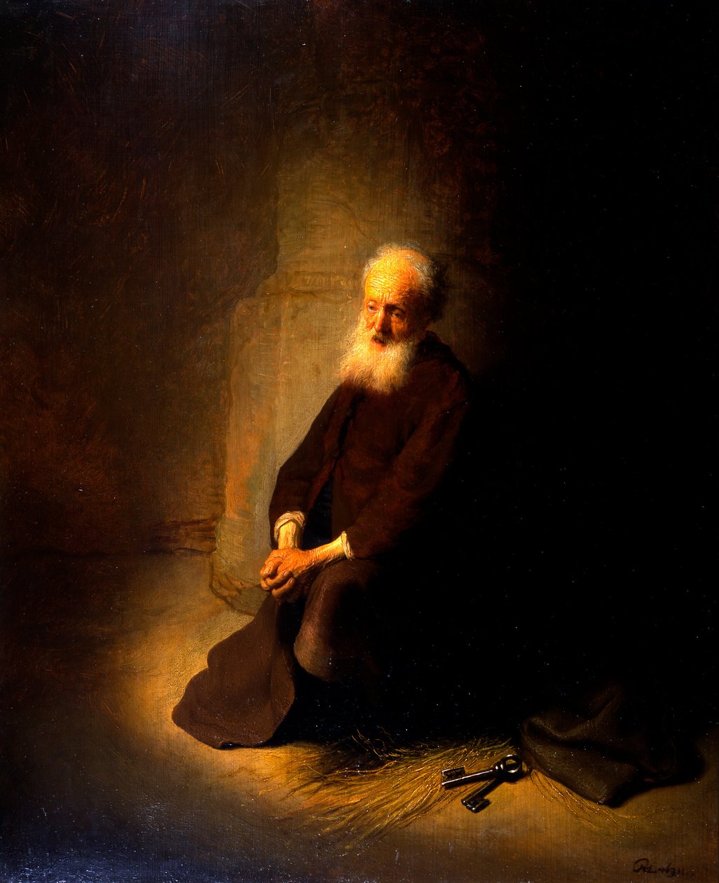 Szent Péter a börtönben (Térdelő Péter apostol) alkotó: Rembrandt van Rijn