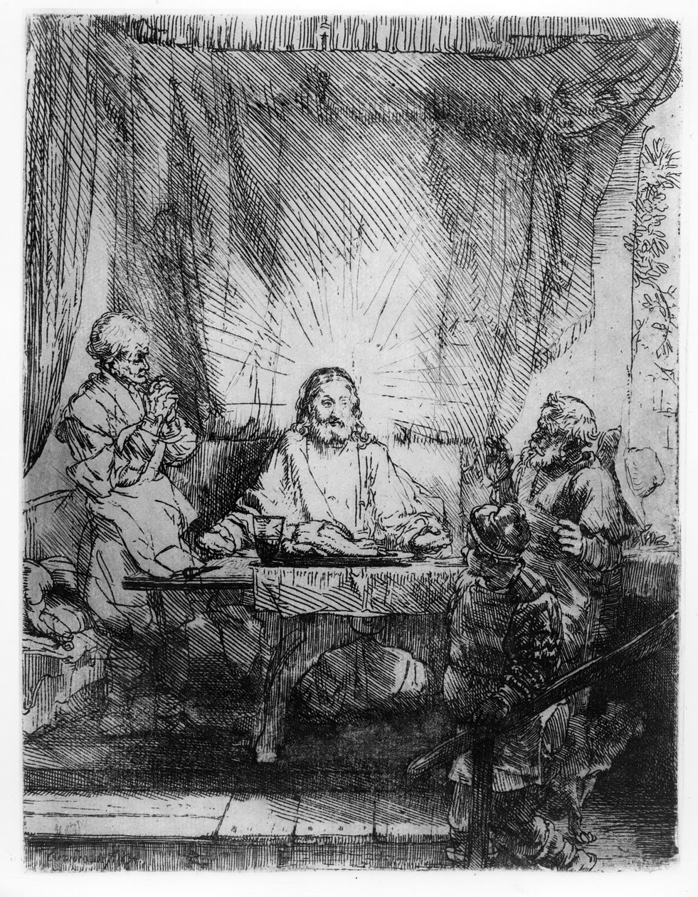 Vacsora Emmausban, 1654 alkotó: Rembrandt van Rijn