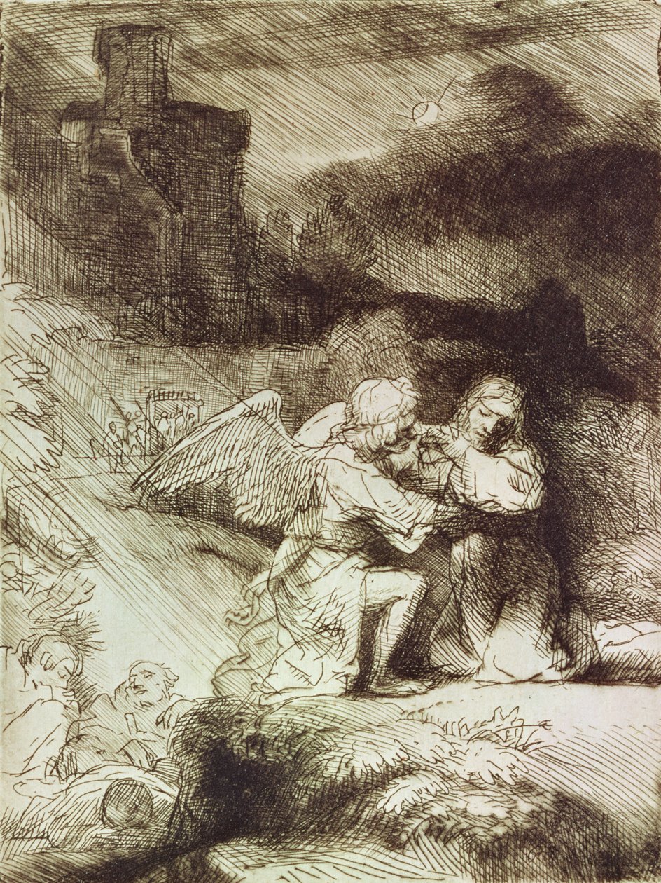 Az agónia a kertben alkotó: Rembrandt van Rijn