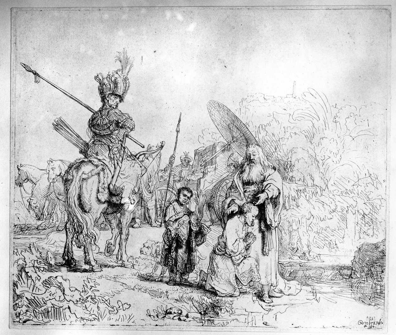 Az eunuch keresztsége, 1641 alkotó: Rembrandt van Rijn