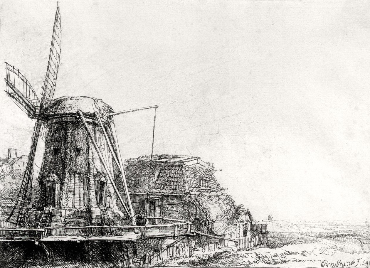 A malom, 1641 alkotó: Rembrandt van Rijn