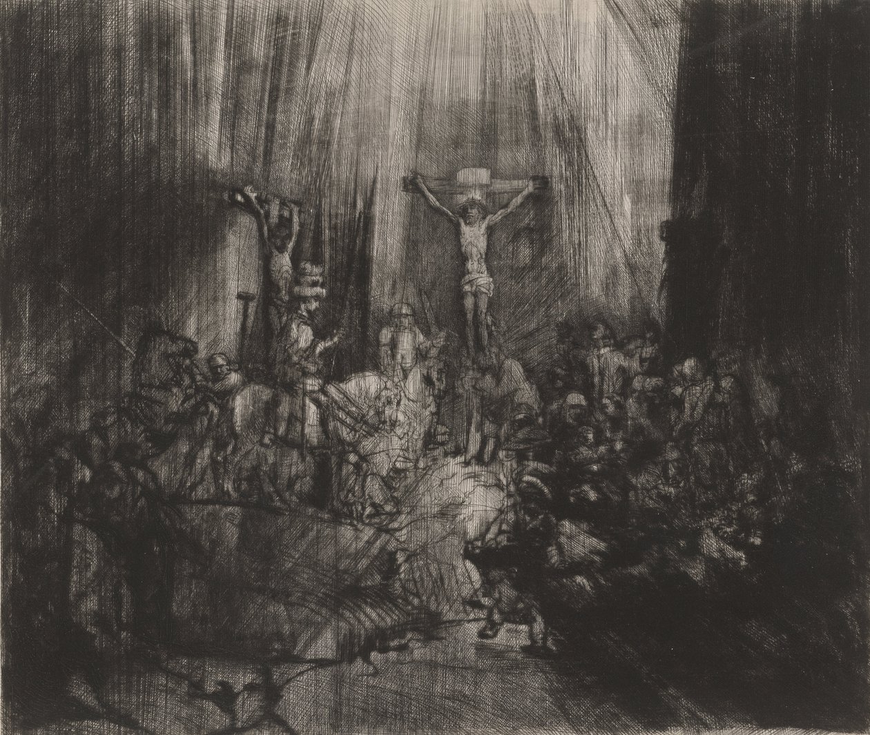A három kereszt alkotó: Rembrandt van Rijn
