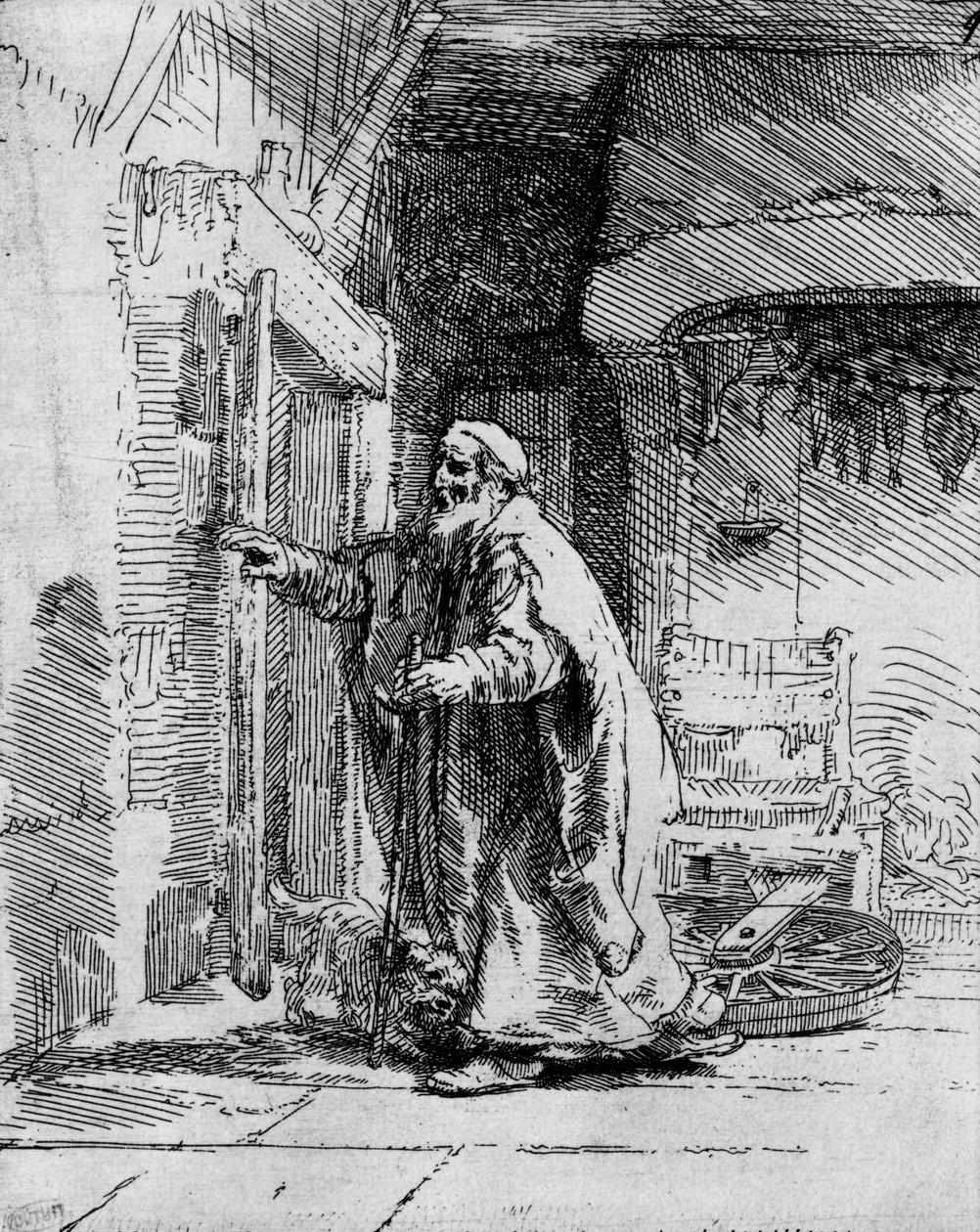A vak Tóbit, 1651 alkotó: Rembrandt van Rijn