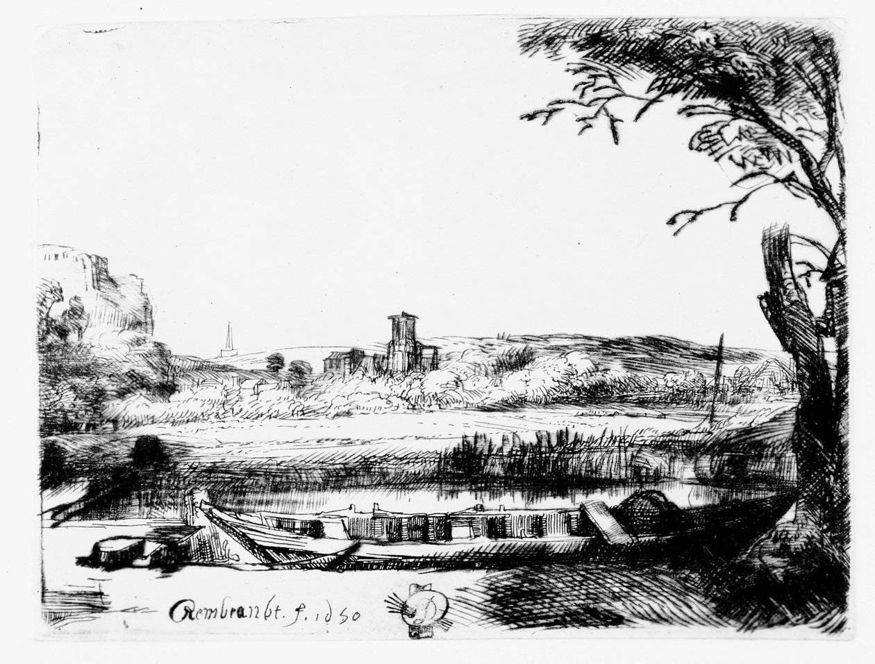 Kilátás a csatornára, 1650 alkotó: Rembrandt van Rijn