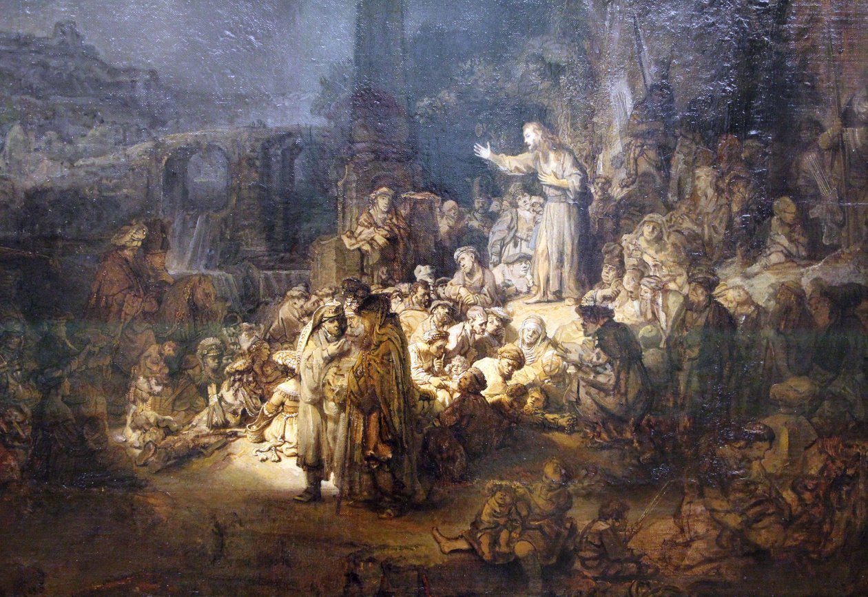 a Baptista prédikációja alkotó: Rembrandt van Rijn