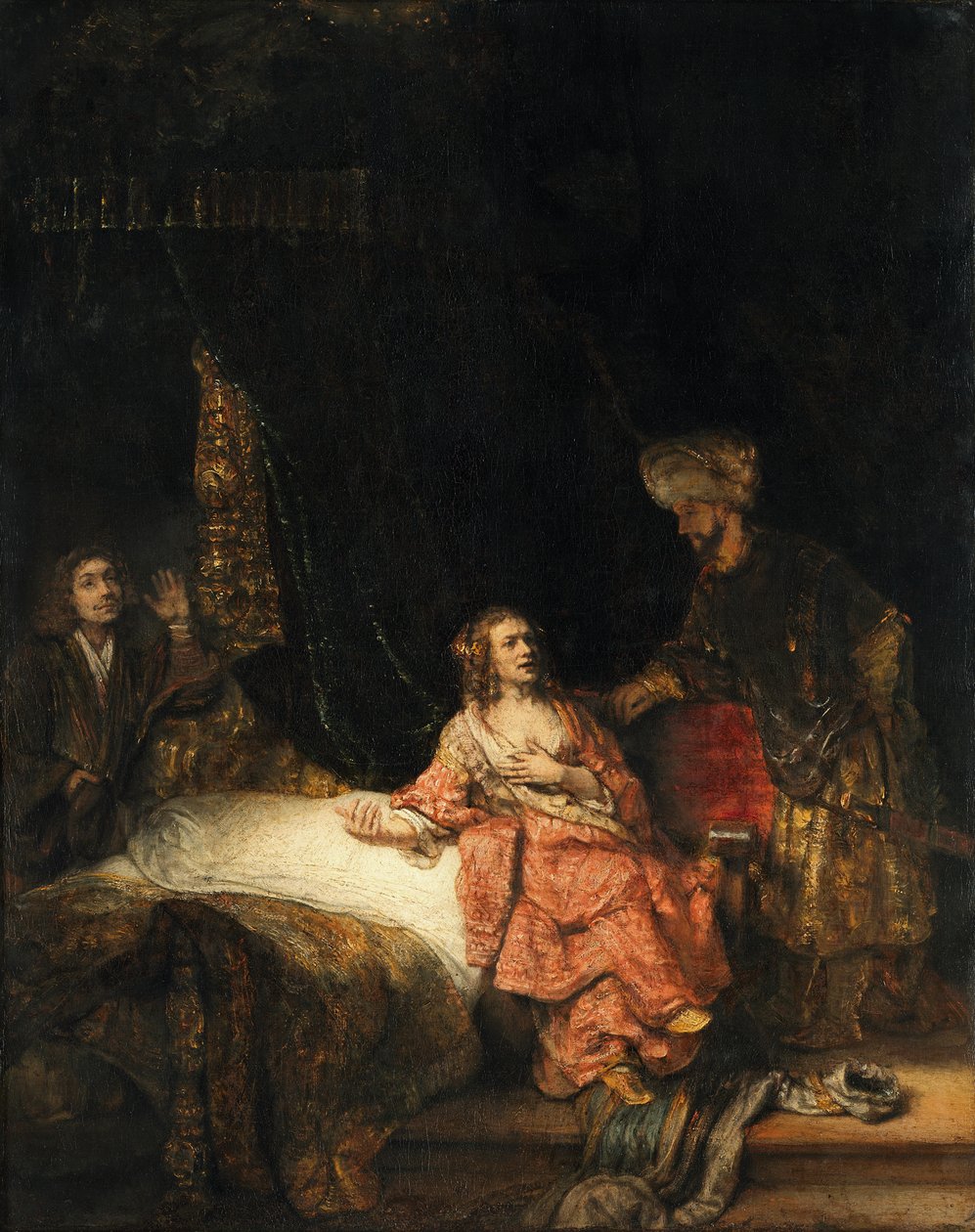 József és Potifár felesége alkotó: Rembrandt