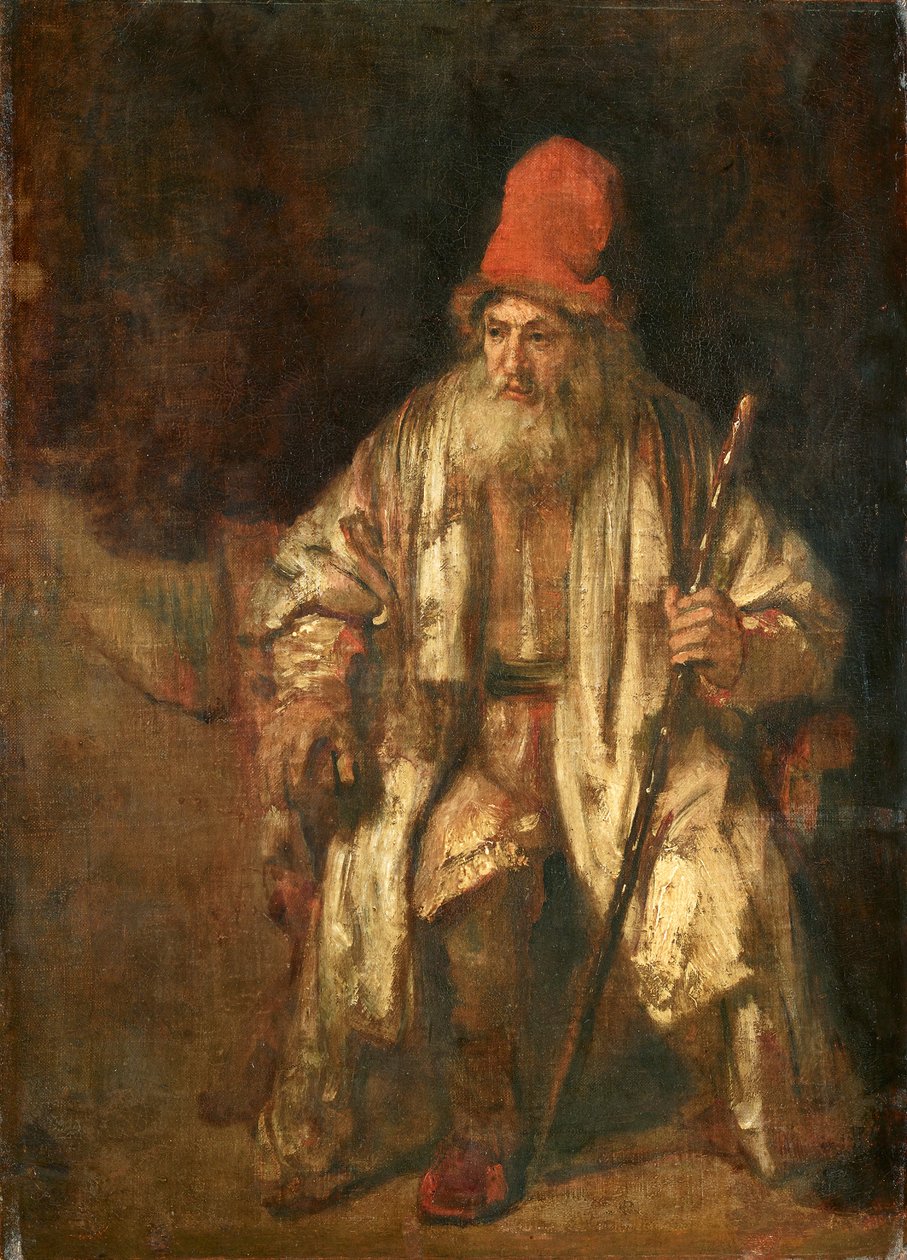 Vörös sapkás öregember alkotó: Rembrandt