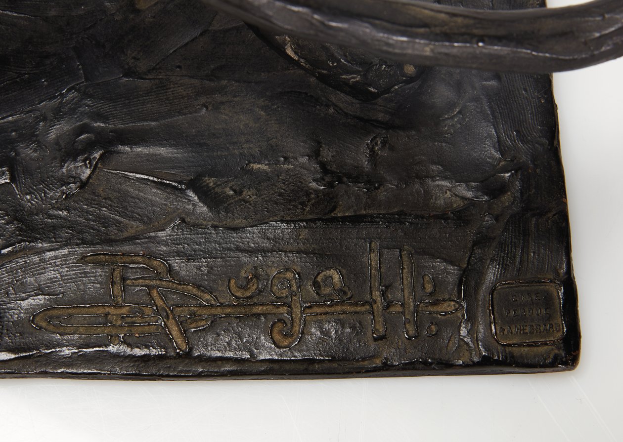 Párduc járás, felemelt hátsó láb, 1904 körül (patinás bronz) alkotó: Rembrandt Bugatti