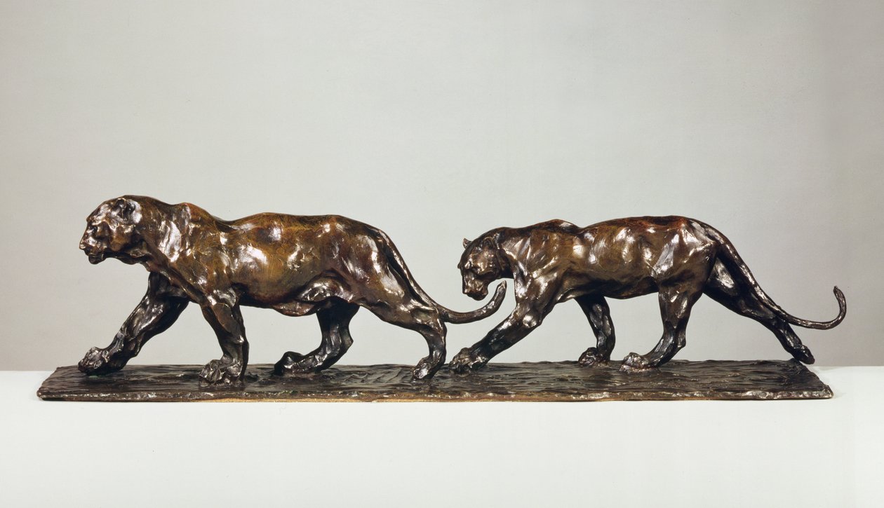Két Jaguár (bronz) alkotó: Rembrandt Bugatti