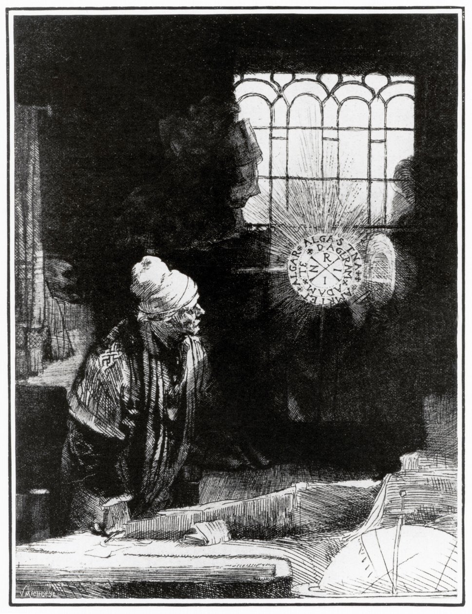Goethe Faustja - alkotó: Rembrandt Harmensz. van Rijn (after)