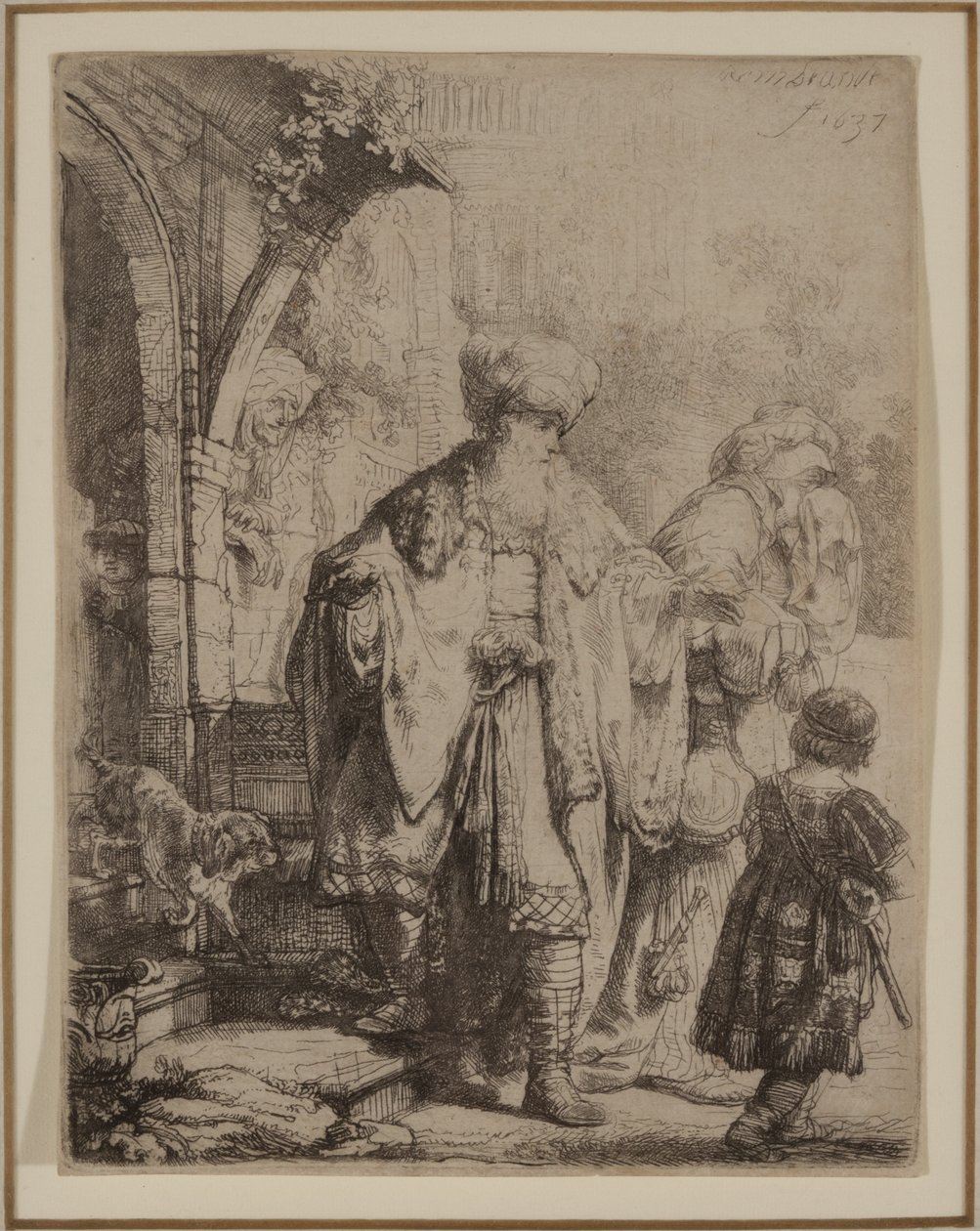 Abraham Casting Out Hagar and Ishmael alkotó: Rembrandt van Rijn