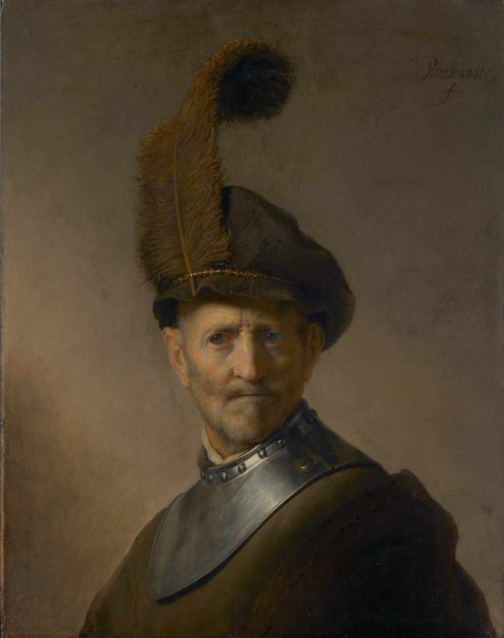 Egy öregember katonai öltözetben alkotó: Rembrandt Harmensz. van Rijn