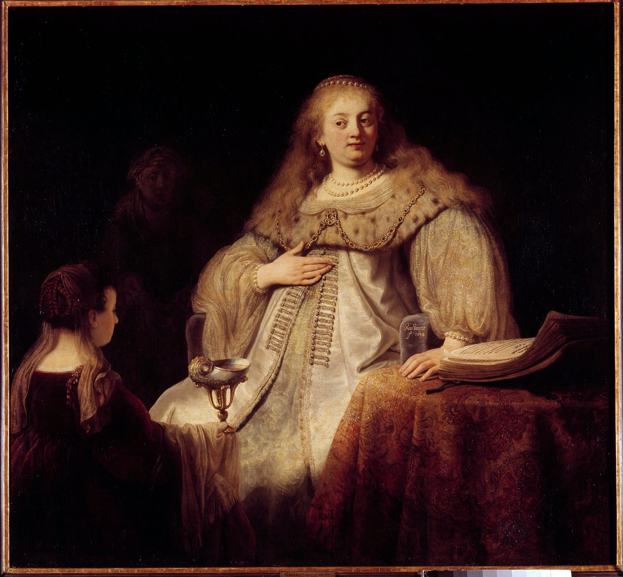 Artemise. I. Artemise, Halikarnasszosz városának királynője a Kr. e. 4. században. (A Roughenidok birodalma). Harmenszoon van Rijn dit Rembrandt festménye (1606-1669) alkotó: Rembrandt van Rijn