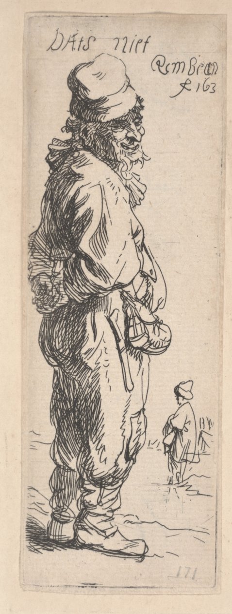 Koldus válaszol alkotó: Rembrandt van Rijn