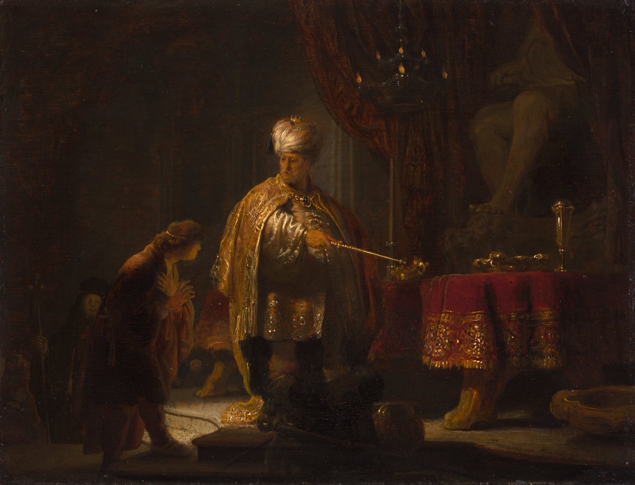 Daniel és Cyrus a bálvány Bél előtt alkotó: Rembrandt van Rijn