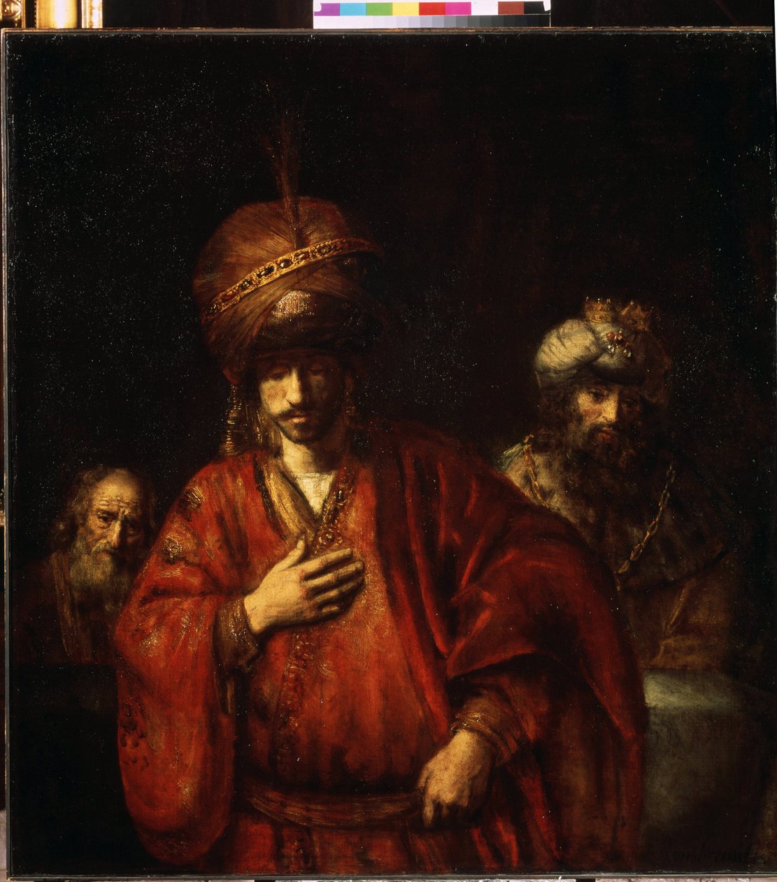 Dávid és Uriás, Hámán (Aman) Felismeri sorsát "" Uriah, a hettita (vagy Ourias a hettita) Dávid király katonája. Harmenszoon van Rijn, Rembrandt festménye (1606-1669) alkotó: Rembrandt Harmensz. van Rijn