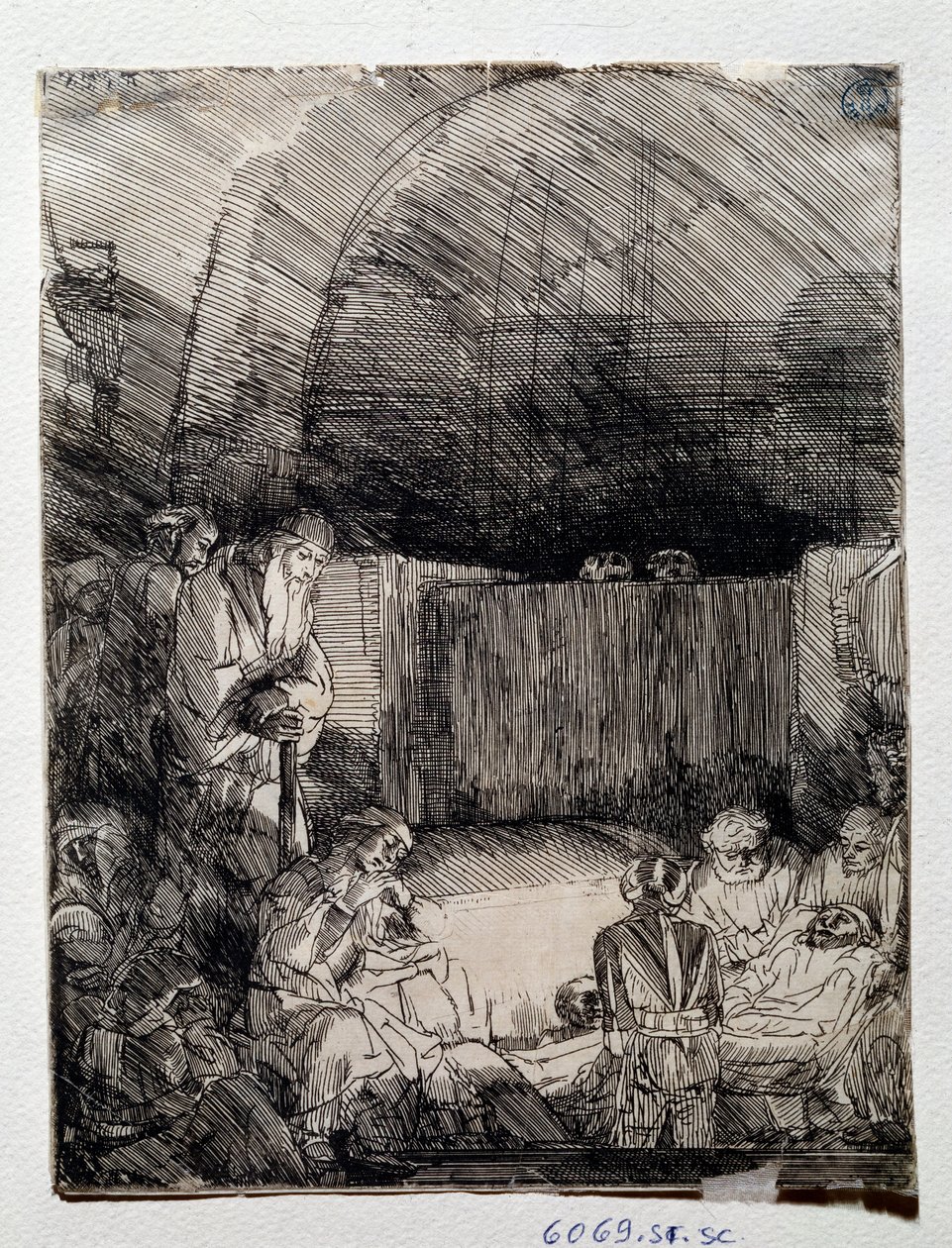A Megváltó testének kiállítása Rembrandt Harmenszoon van Rijn (1606-1669) rajza Firenze, Uffizi (Irodák), Gabinetto Disegni e Stampe alkotó: Rembrandt van Rijn