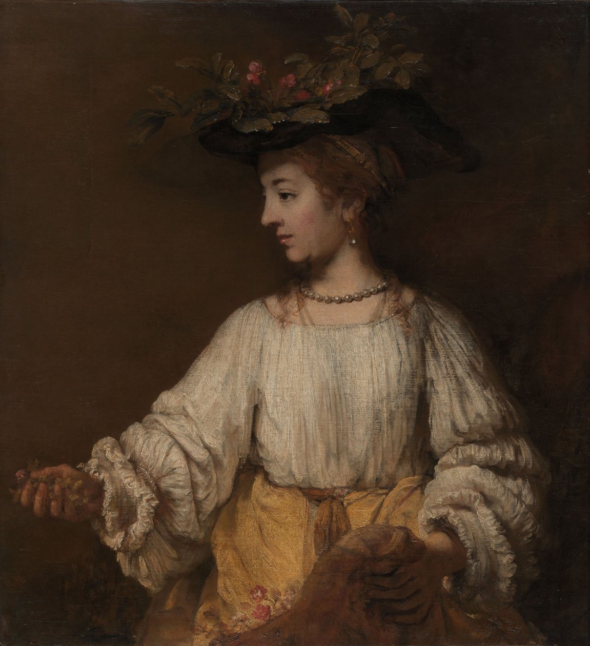 Flora, 1654 körül (olaj, vászon) alkotó: Rembrandt van Rijn